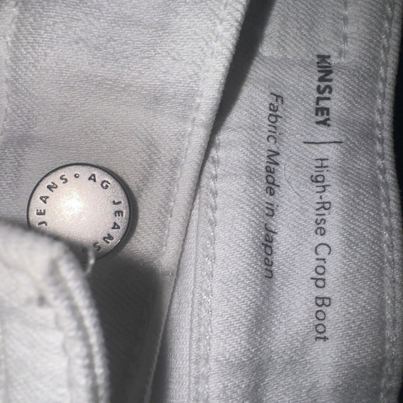 $215 AG Jeans Women's White Kinsley High Rise Crop Boot Jeans Size 29 - Picture 4 of 6